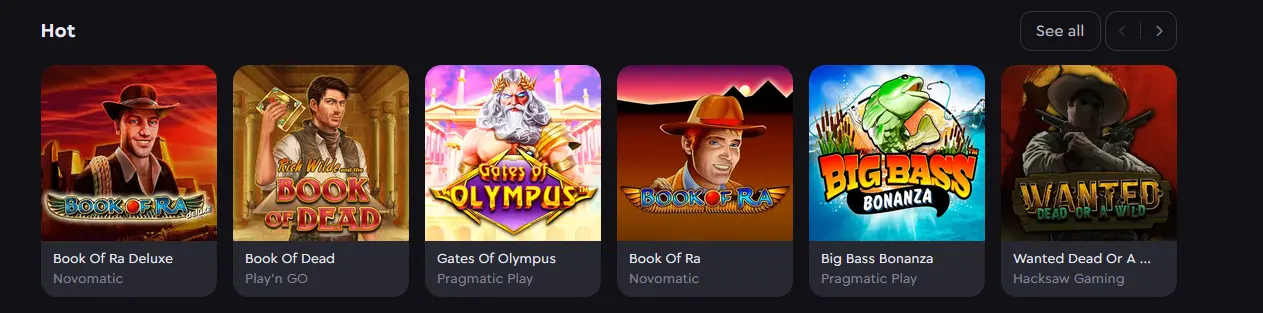 Rockwin pokies lobby with Pragmatic Play and Nolimit City slot titles